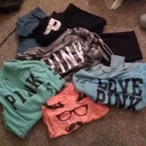 Pink sweatshirt lot